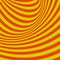 Optical illusion vector pattern. Op art effect modern striped yellow and orange psychedelic background