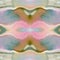 Optical kaleidoscope blur texture background. Seamless washed out symmetry ombre effect. 80s style retro geometric