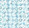 Optical Signs Seamless Pattern Background on a White. Vector