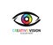 Optical technology eye future vision vector logo design