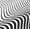 Optical wave abstract striped background black and white