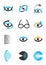 Optics eye icon set