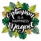 Optimism is a happiness magnet. Motivational hand lettered quote