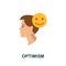 Optimism icon. Simple element from core values collection. Creative Optimism icon for web design, templates