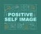 Optimistic self image word concepts banner