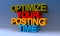Optimize your posting time on blue