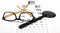 Optometrist chart and glasses