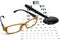 Optometrist chart and glasses