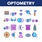 Optometry Eye Health Collection Icons Set Vector