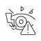 Optometry inflammation of the eye, pus. Line icon concept