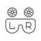 Optometry lens case. Line icon concept