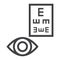 Optometry line icon, medicine and healthcare