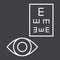 Optometry line icon, medicine and healthcare,