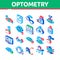 Optometry Medical Aid Isometric Icons Set Vector