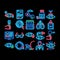 Optometry Medical Aid neon glow icon illustration