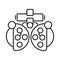 Optometry Phoropter. Line icon concept