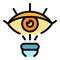 Optometry surgery icon color outline vector
