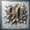 Opulent 90th Birthday Number Design
