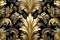 Opulent Baroque Seamless Pattern in Luxurious Gold: Exquisite 3D Rendering of Ornate Elegance and Timeless Glamour