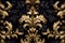 Opulent Baroque Seamless Pattern in Luxurious Gold: Exquisite 3D Rendering of Ornate Elegance and Timeless Glamour