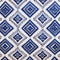 Opulent Blue And White Embroidered Linen Tile With African-inspired Textile Patterns