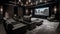 Opulent Home Theater: Ultimate Entertainment Experience, Comfortable Recliners, and Impressive Visuals