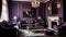 opulent interior design purple