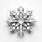 Opulent Minimalism: Intricate 3d Snowflake On White Background