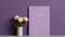 Opulent Minimalism: Violet Linen Sign Mockup With Bold Textured Surfaces