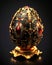 An Opulent Treasure A Faberge Egg of Pure Gold with Exquisite Colorful Details. Generative AI