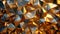 Opulent Wallpaper: Luxurious Abstract Art with Shimmering Gold Polygons and Contemporary Glamour