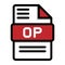 Opus file icon. flat audio file, icons format symbols. Vector illustration. can be used for website interfaces, mobile