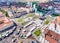 Oradea city main square from above