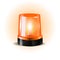 Orahge flashers Siren Vector. Realistic Object. Light Effect. Beacon For Police Cars Ambulance, Fire Trucks. Emergency