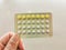 The oral contraceptive pill panel in hand, Oral Contraceptive Pill Strips, Birth Control Pill, Family Planning