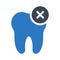 Oral glyph color vector icon