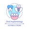 Oral implantology concept icon