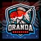 Oranda gold fish mascot. esport logo design