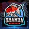 Oranda goldfish mascot. esport logo design