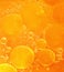 Orange abstract bubble background.