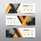 Orange abstract triangle corporate business banner template