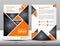 Orange Annual report template business brochure flyer template i