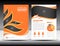 Orange Annual report template,cover design,brochure fl yer,info