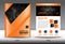 Orange Annual report template,Orange cover design,brochure fl ye