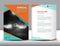 Orange Annual report template vector illustration