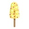 Orange, Apple And Cranberry Fruit Ice-Cream Bar On A Stick, Colorful Popsicle Isolated Cartoon Object