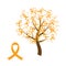 Orange awareness ribbons.