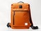 orange backpack, bag, back pack