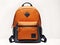 orange backpack, bag, back pack