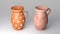 Orange Baked Clay Jugs with dots